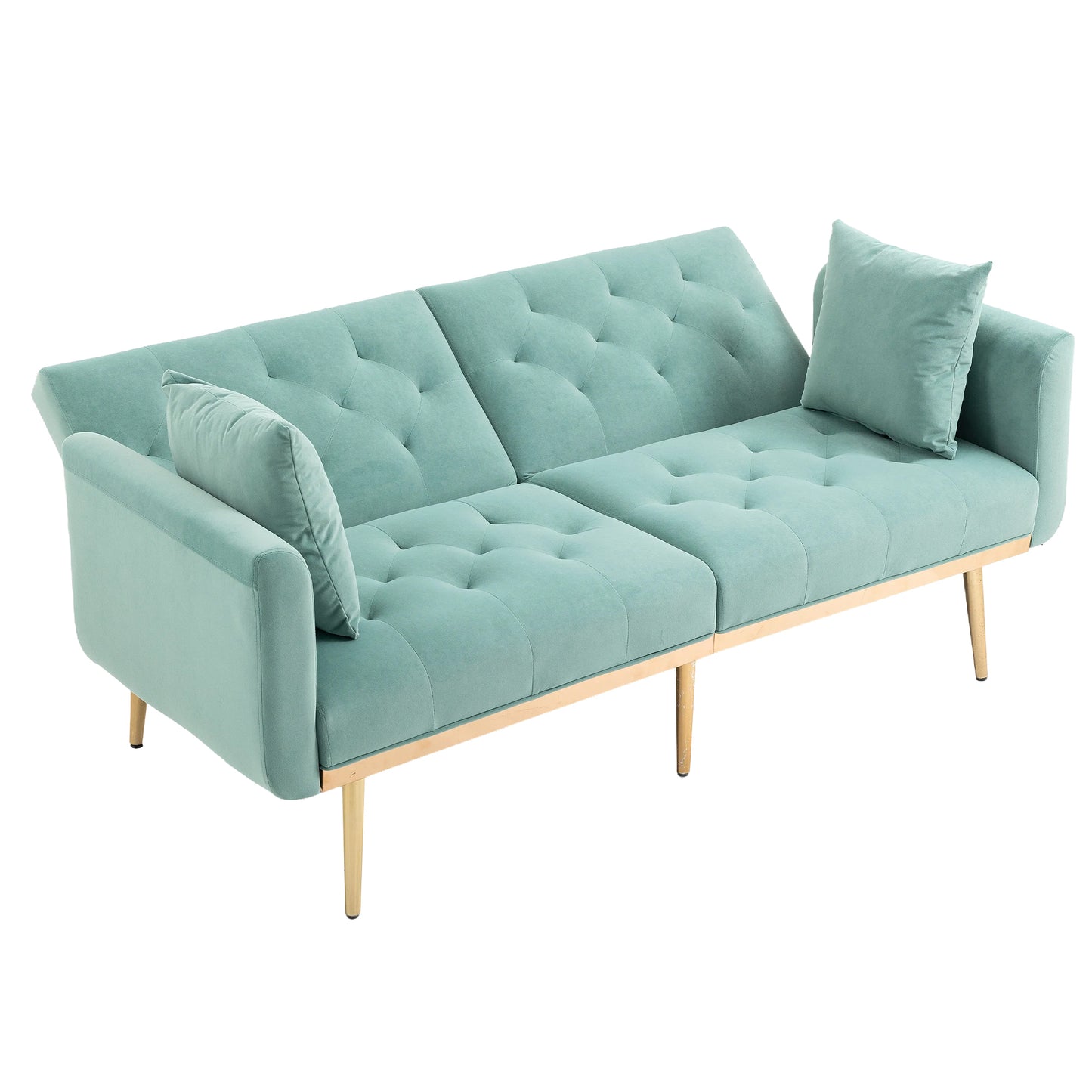 Velvet Sofa, Accent sofa, Loveseat sofa with metal feet