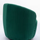 Velvet Fabric Swivel Accent Armchair Barrel Chair With Black Powder Coating Metal Ring,Green