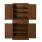 4 Door Cabinet with 1 Drawer, with 4 Adjustable Inner Shelves, Storage Cabinet