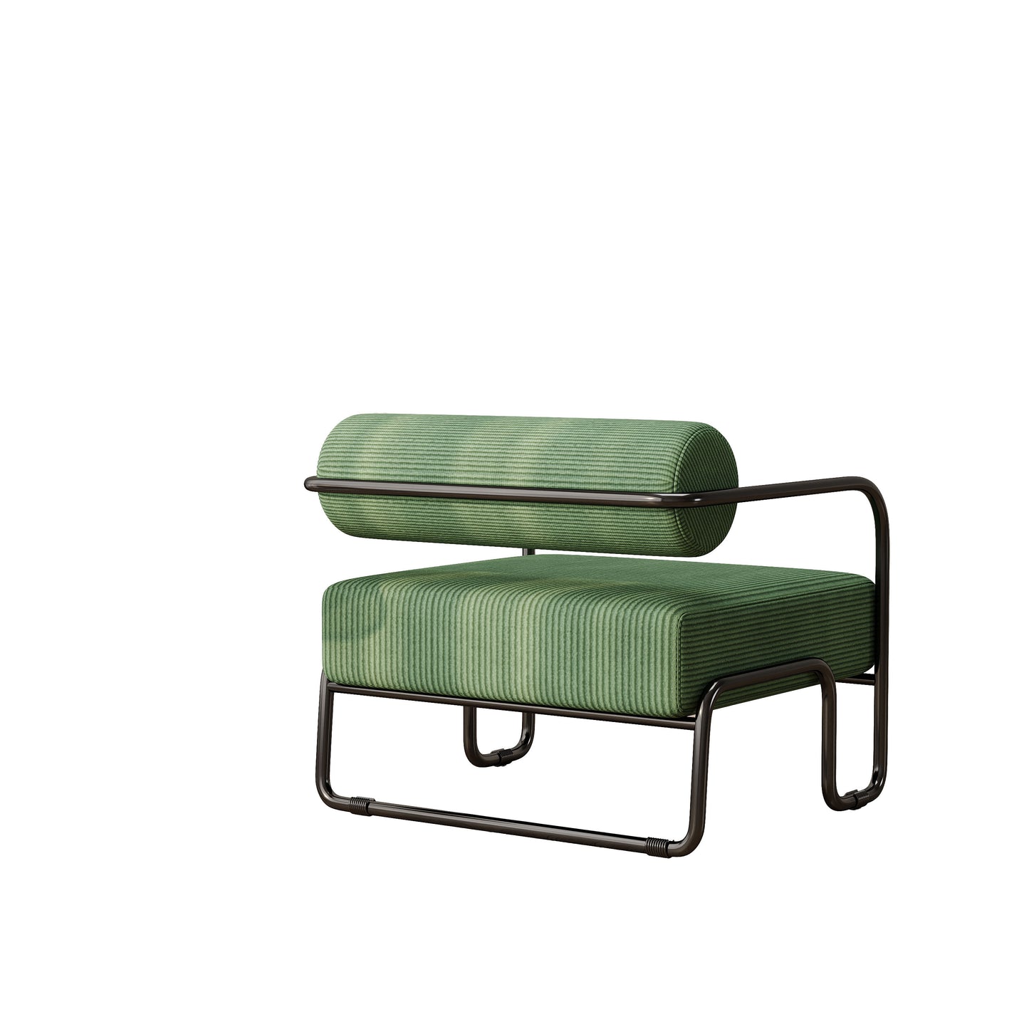 Living room iron sofa chair, lazy individual chair, balcony leisure chair (Color: Green)