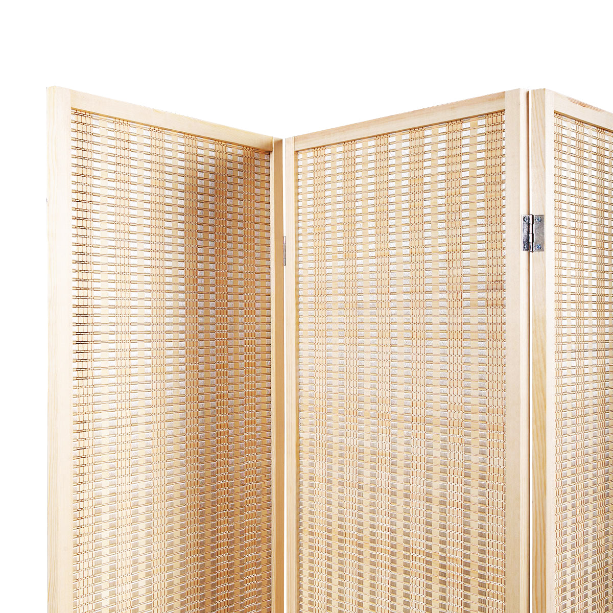 6 Panel Bamboo Room Divider, Private Folding Portable Partition Screen- Natural