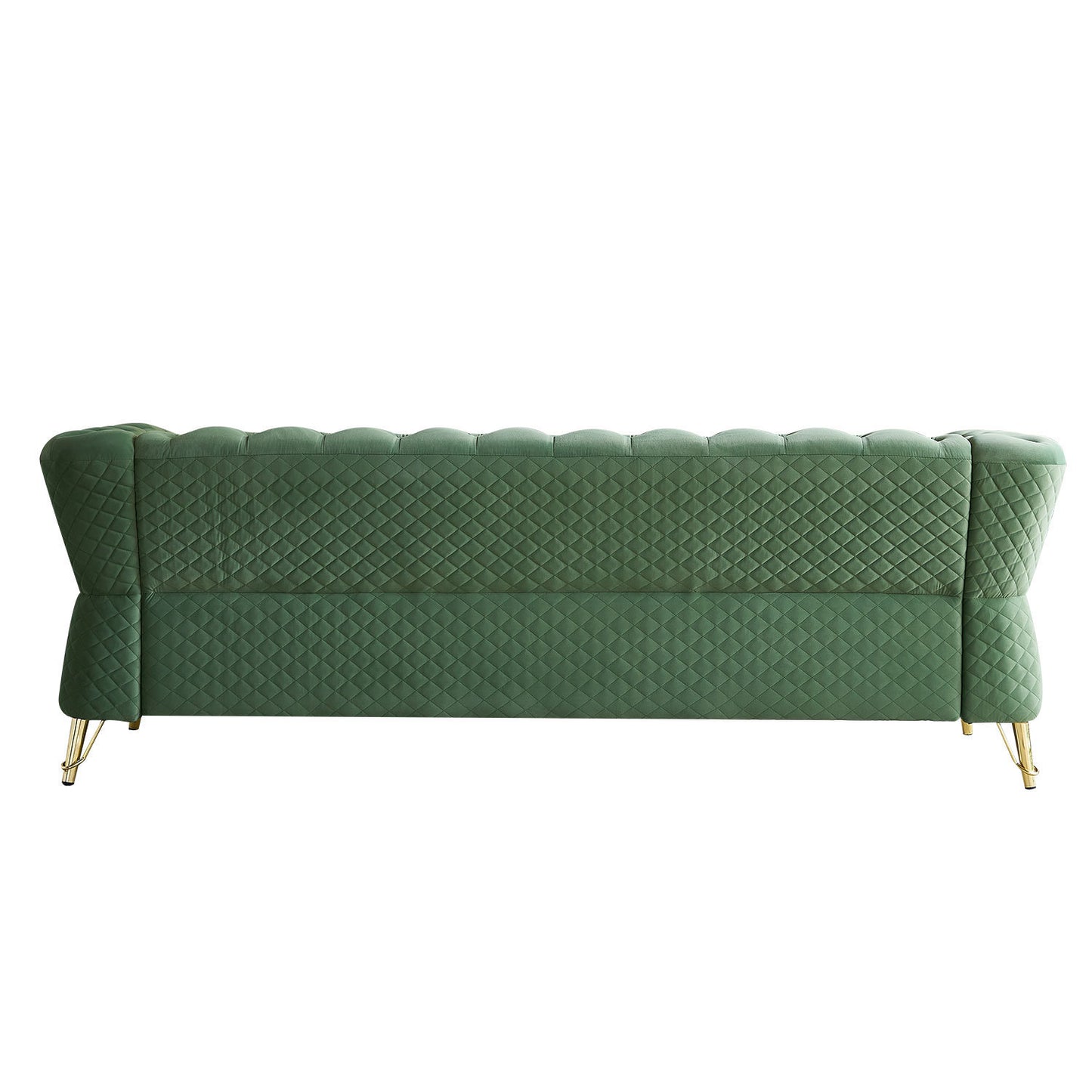 Modern Tufted Velvet Sofa 87.4 inch -Mint Green Color