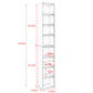 8-Tier Media Tower Rack, CD DVD Slim Storage Cabinet with Adjustable Shelves, Tall Narrow Bookcase Display Bookshelf