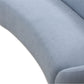 3 seater sofa Modern combination Half Moon casual teddy wool sofa Curved sofa, blue sky