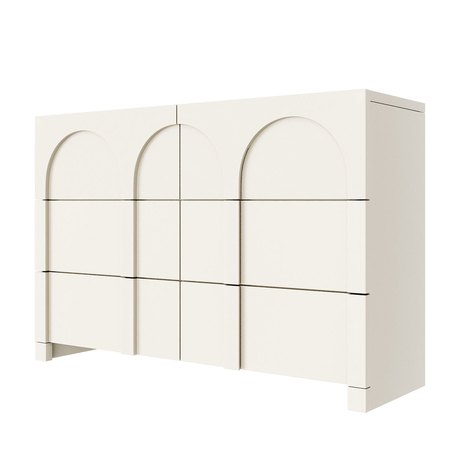 Modern Style Six-Drawer Dresser Sideboard Cabinet