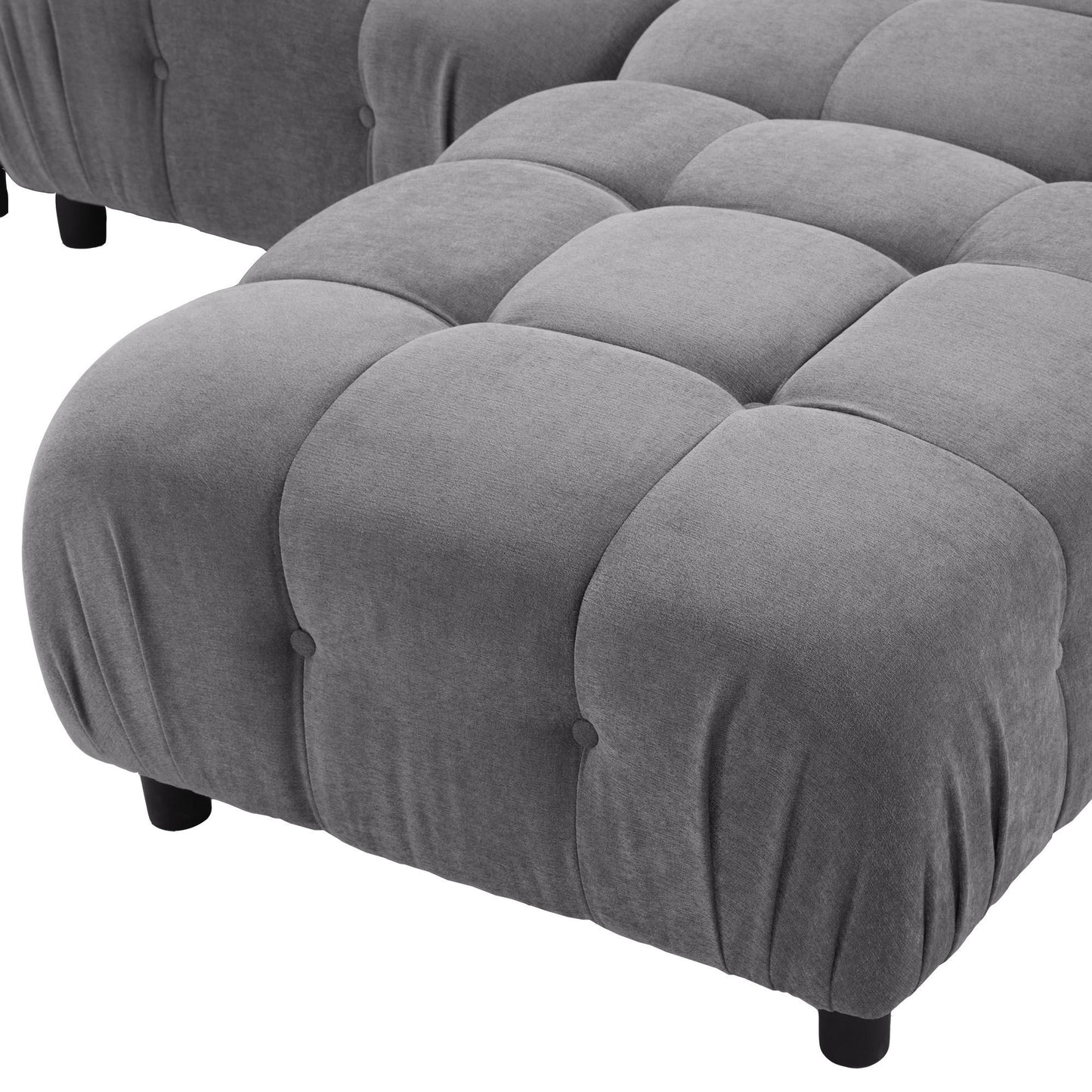 Upholstery Modular Convertible Sectional Sofa, L Shaped Couch with Reversible Chaise