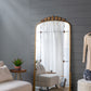76" x 40" Lavish Full Length Mirror, Antique Gold Metal Floor Mirror