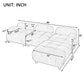 Upholstery Modular Convertible Sectional Sofa, L Shaped Couch with Reversible Chaise