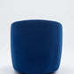 Velvet Fabric Swivel Accent Armchair Barrel Chair With Black Powder Coating Metal Ring,Blue