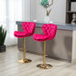 Bar Stools with Back and Footrest Counter Height Dining Chairs 2PC/SET