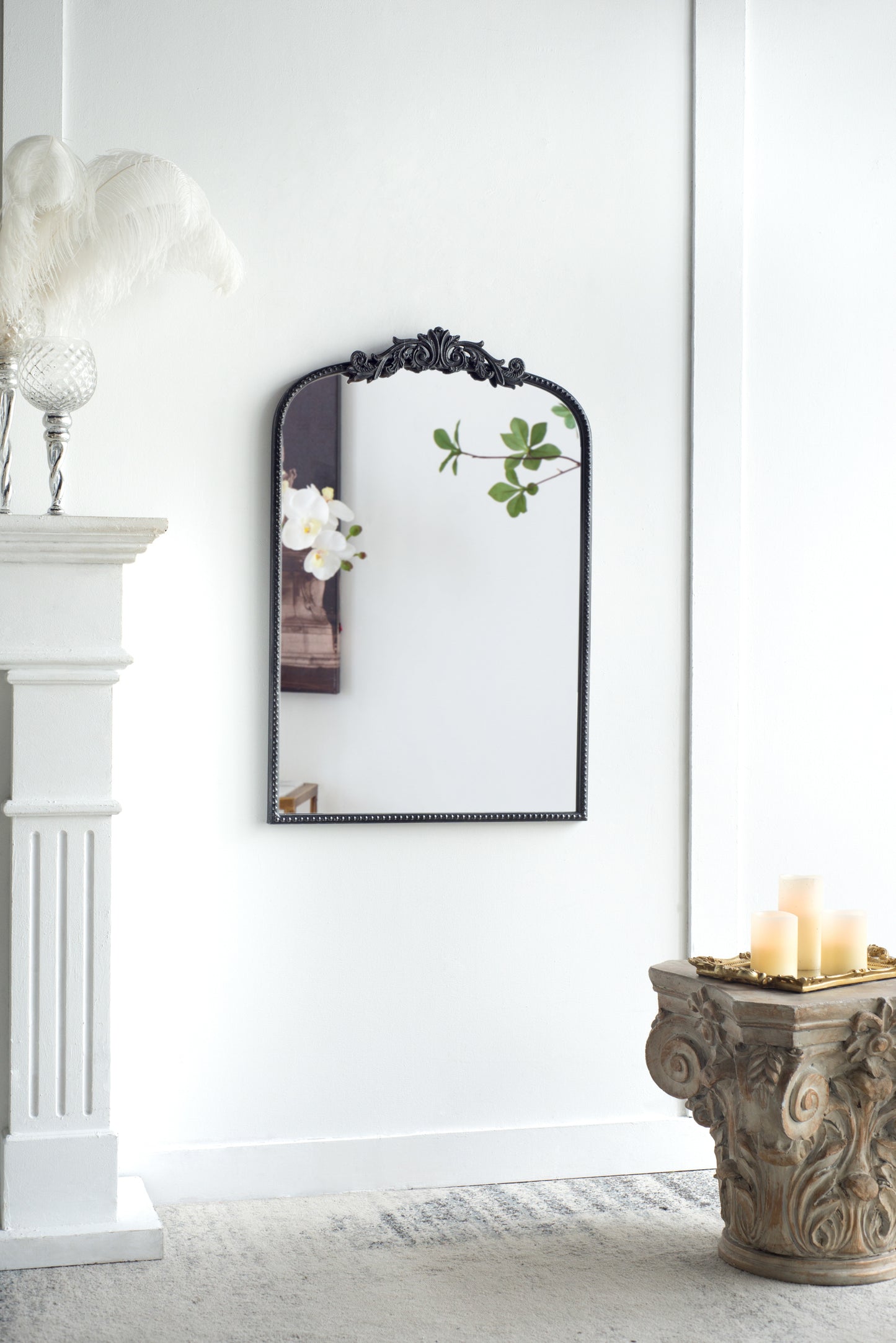 24" x 36" Classic Design Mirror with and Baroque Inspired Frame