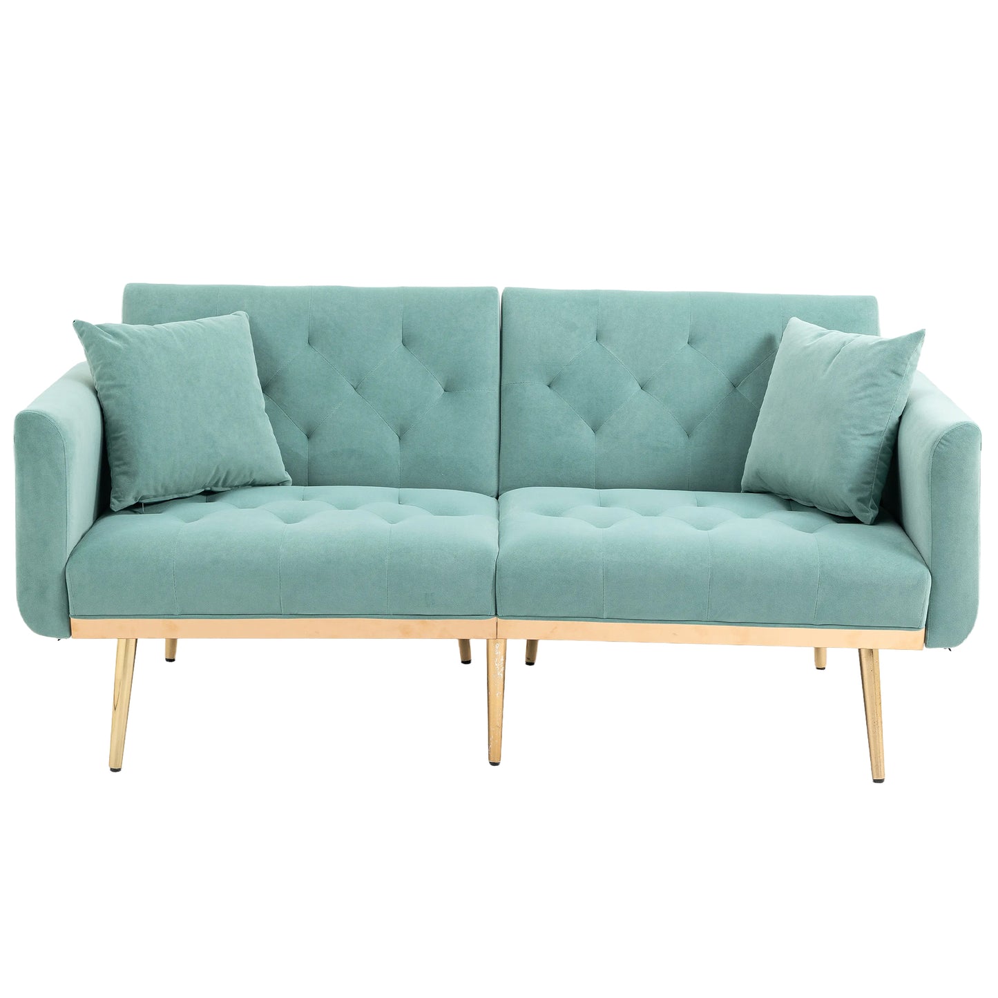 Velvet Sofa, Accent sofa, Loveseat sofa with metal feet