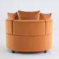 Width 40.6 inches  Accent Chair / Classical Barrel Chair for living room / Modern Leisure Sofa Chair (Orange)