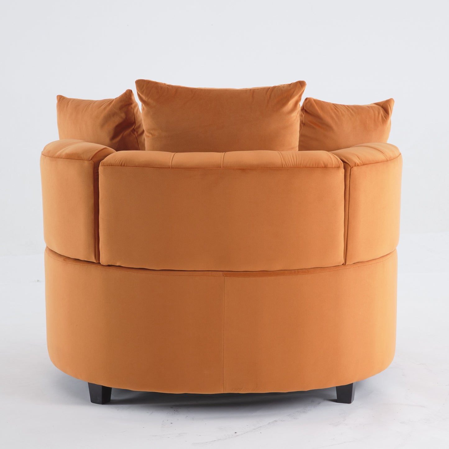 Width 40.6 inches  Accent Chair / Classical Barrel Chair for living room / Modern Leisure Sofa Chair (Orange)