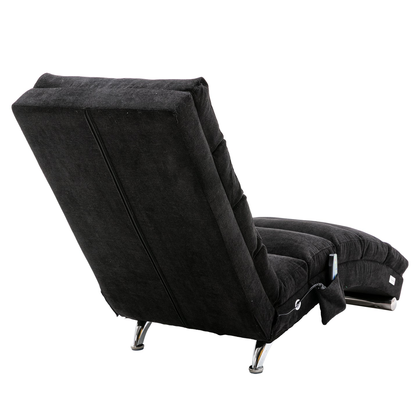 Linen Chaise Lounge Indoor Chair, Modern Long Lounger for Office or Living Room