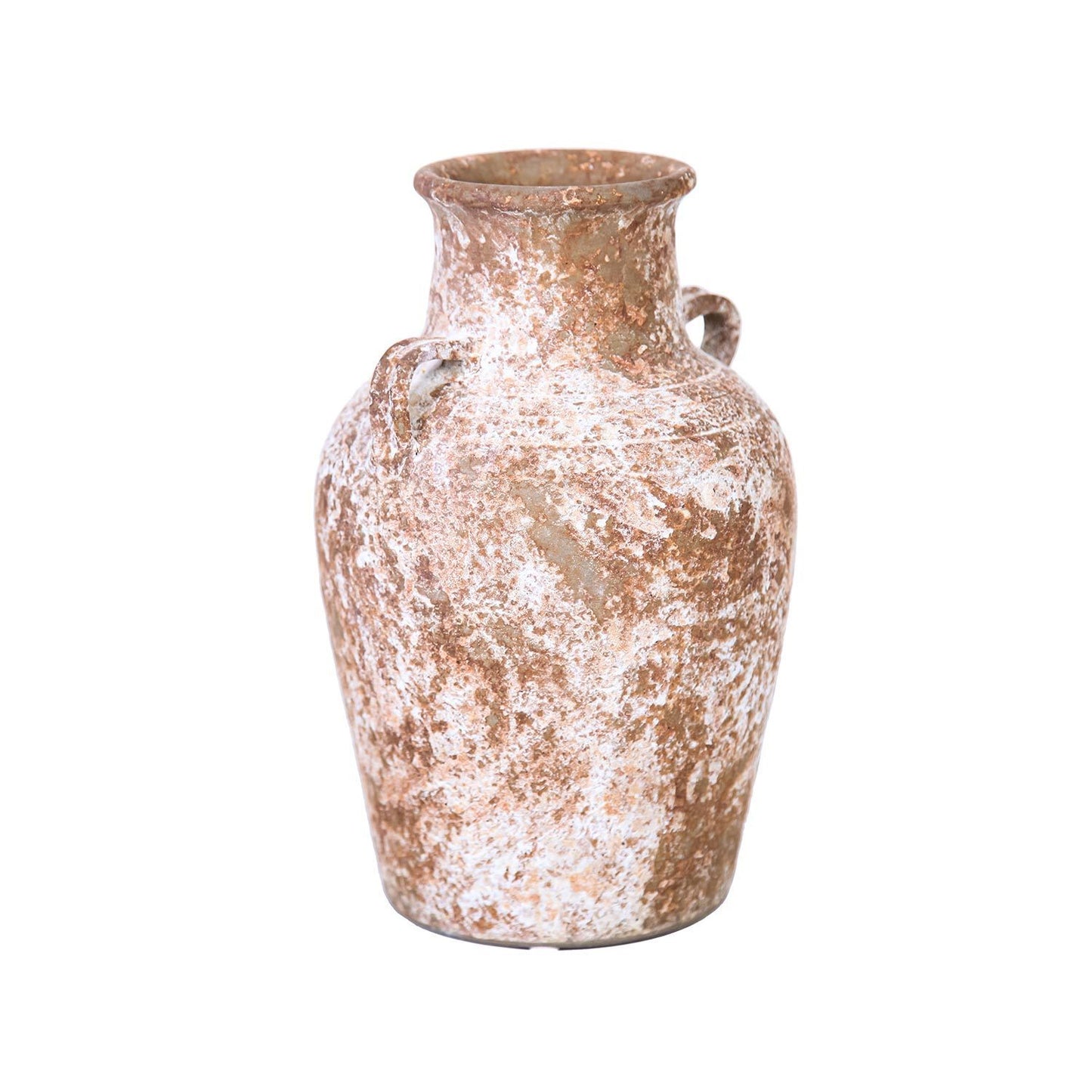 Artisan Ceramic Aged Terracotta Vase - Country Charm for Your Home