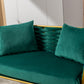 Velvet Accent Chair Modern Upholstered Armsofa Tufted Sofa with Metal Frame, Single Leisure sofa