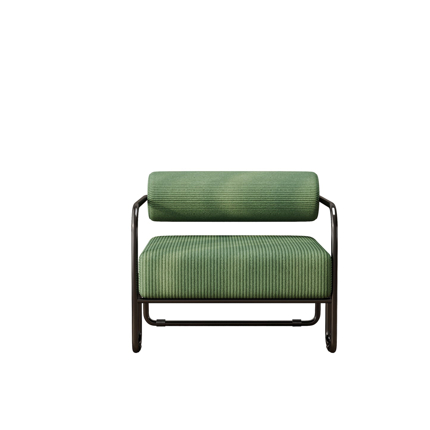 Living room iron sofa chair, lazy individual chair, balcony leisure chair (Color: Green)