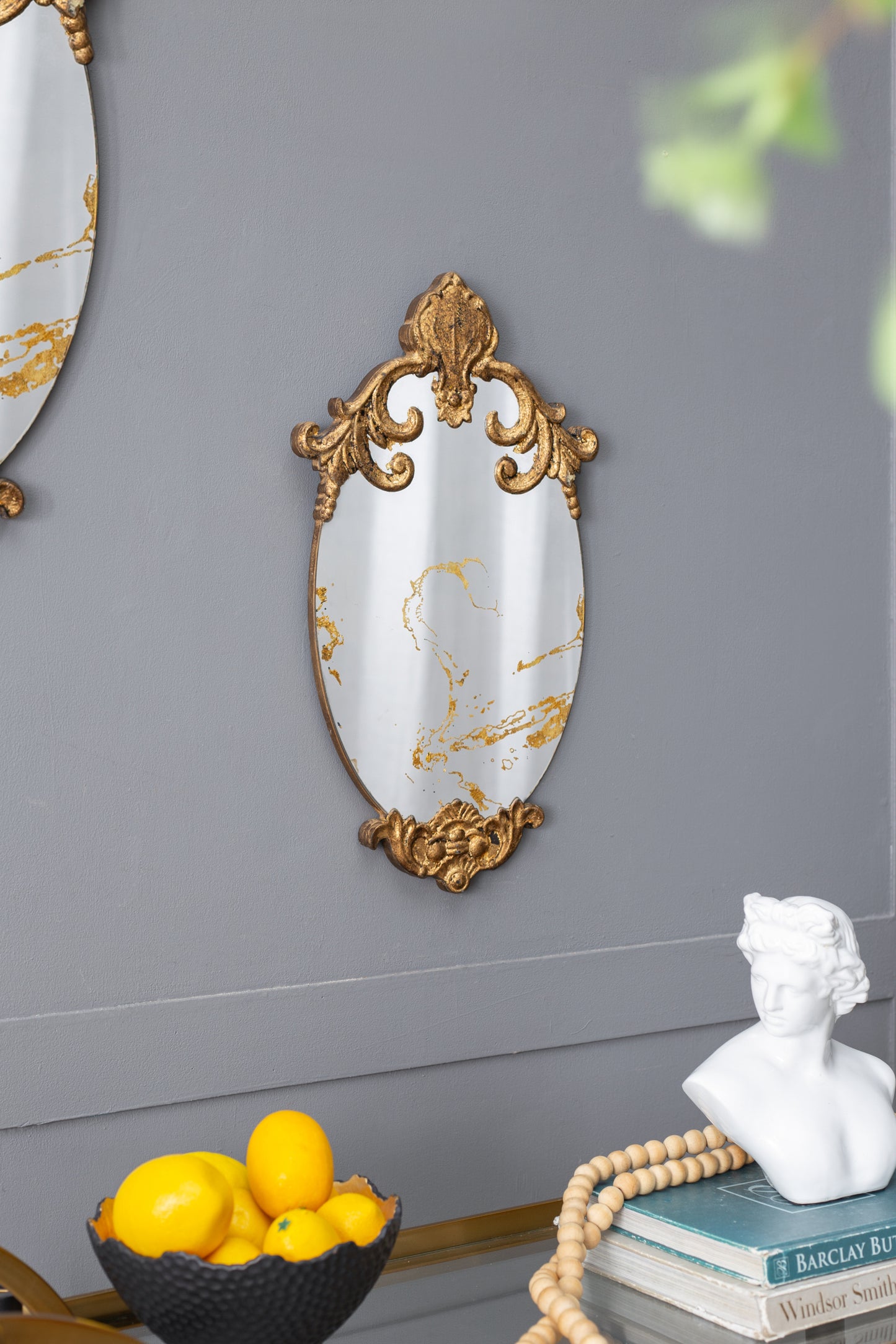 20" x 12" Decorative Oval Wall Mirror, Accent Mirror