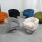 360 Degree Swivel Cuddle Barrel Accent Sofa Chairs, Round Armchairs with Wide Upholstered, Fluffy Velvet Fabric Chair