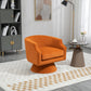 360 Degree Swivel Cuddle Barrel Accent Sofa Chairs, Round Armchairs with Wide Upholstered, Fluffy Velvet Fabric Chair