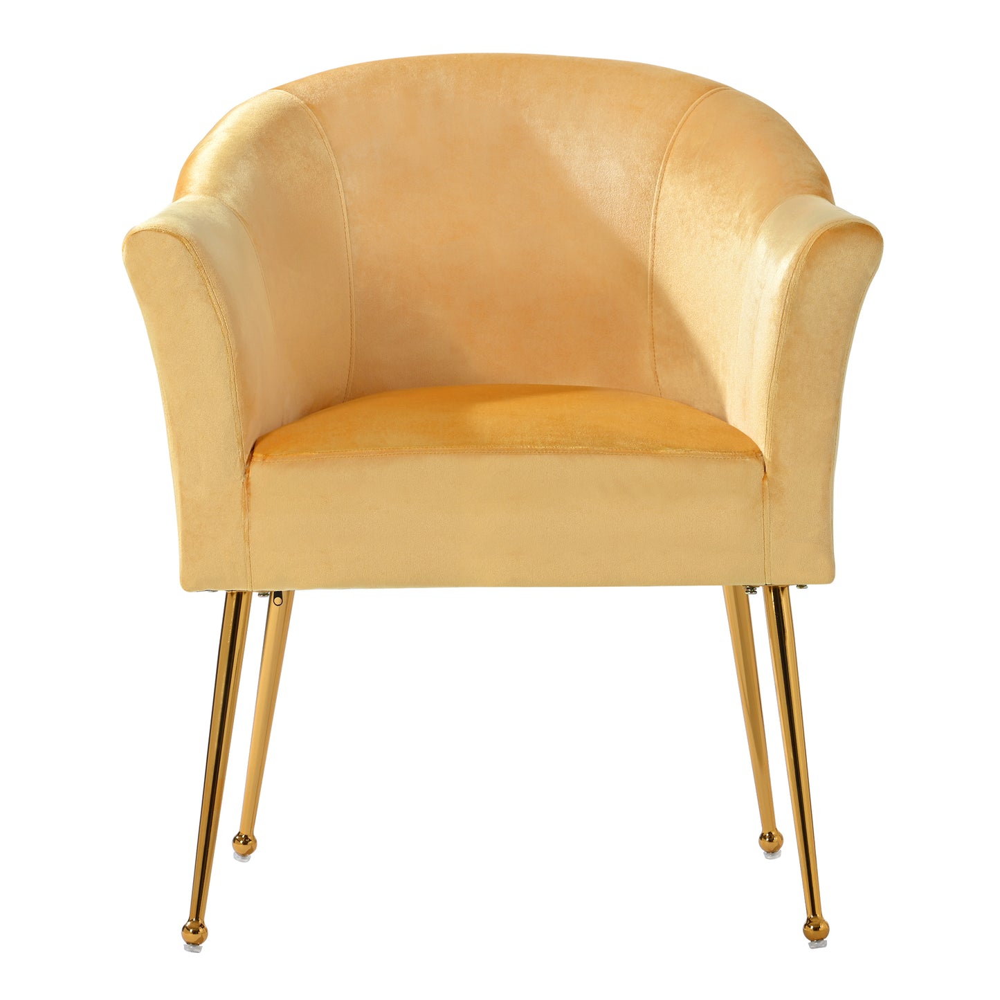 Velvet Accent Chair with  Wood Frame, Modern Armchair Club Leisure Chair with Gold Metal Legs