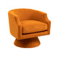 360 Degree Swivel Cuddle Barrel Accent Sofa Chairs, Round Armchairs with Wide Upholstered, Fluffy Velvet Fabric Chair
