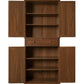 4 Door Cabinet with 1 Drawer, with 4 Adjustable Inner Shelves, Storage Cabinet