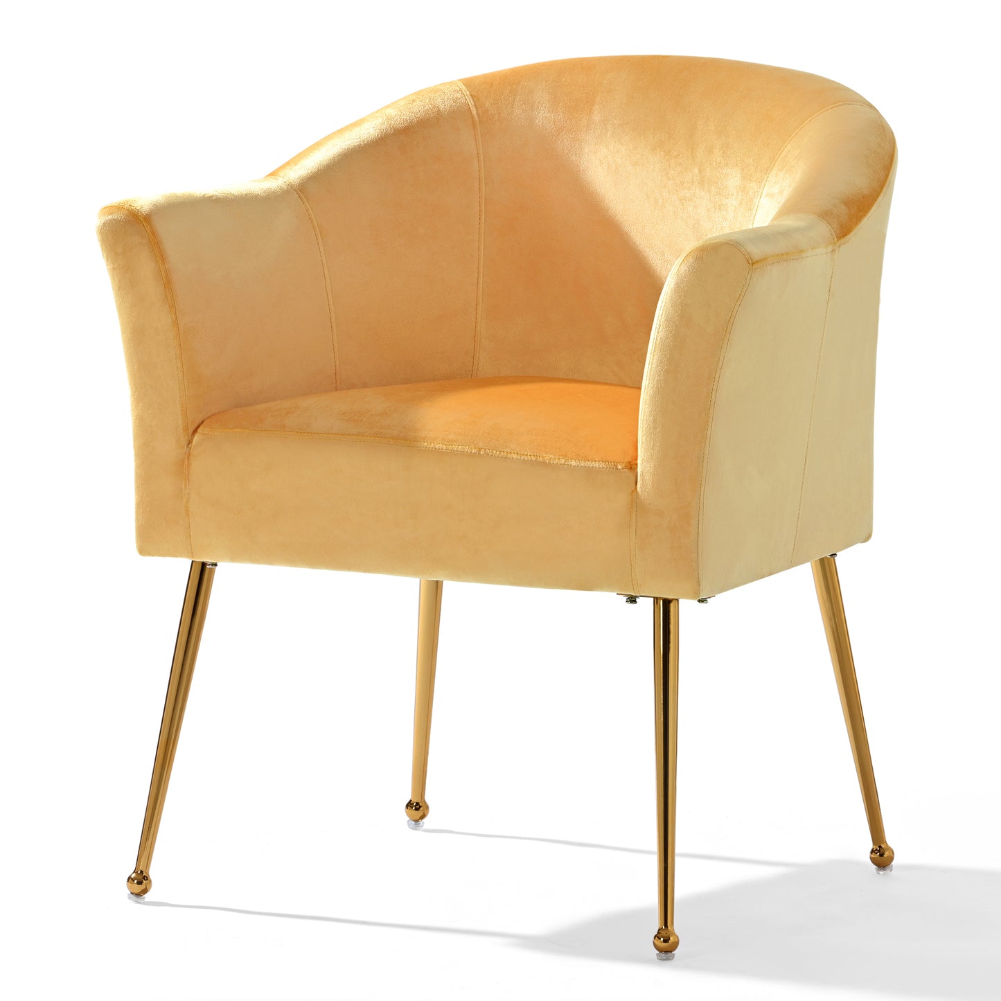 Velvet Accent Chair with  Wood Frame, Modern Armchair Club Leisure Chair with Gold Metal Legs