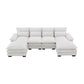 109.8*55.9" Modern U-shaped Sectional Sofa with Waist Pillows,6-seat Upholstered Symmetrical Sofa Furniture, Sleeper Sofa Couch with Chaise Lounge