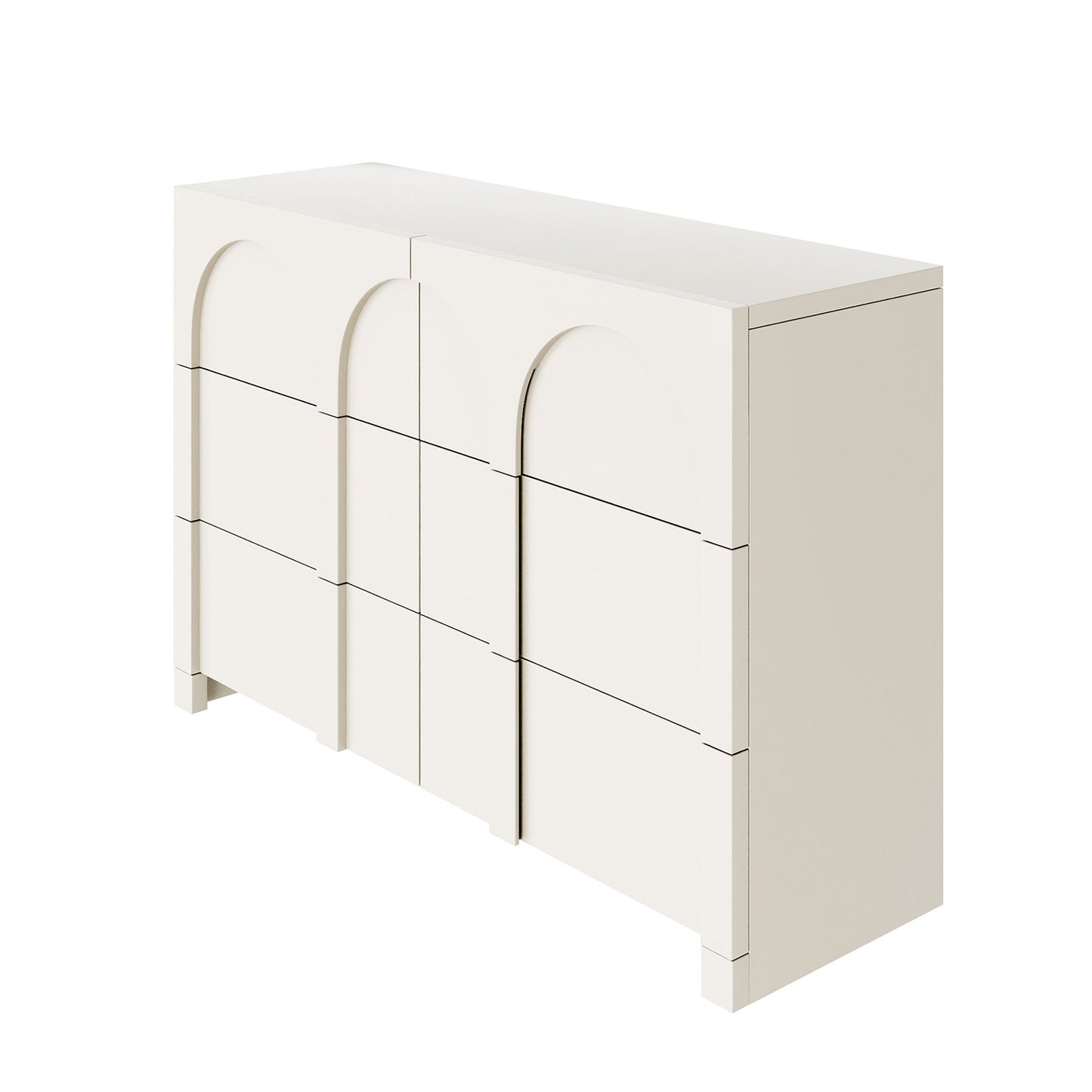 Modern Style Six-Drawer Dresser Sideboard Cabinet