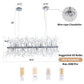 Modern American multi-particle crystal chandelier -12 bulbs -G9 lamp holder
