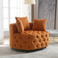 Width 40.6 inches  Accent Chair / Classical Barrel Chair for living room / Modern Leisure Sofa Chair (Orange)
