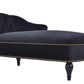 58''Velvet Chaise Lounge,Button Tufted Right Arm Facing Lounge Chair with Nailhead Trim & Solid Wood Legs