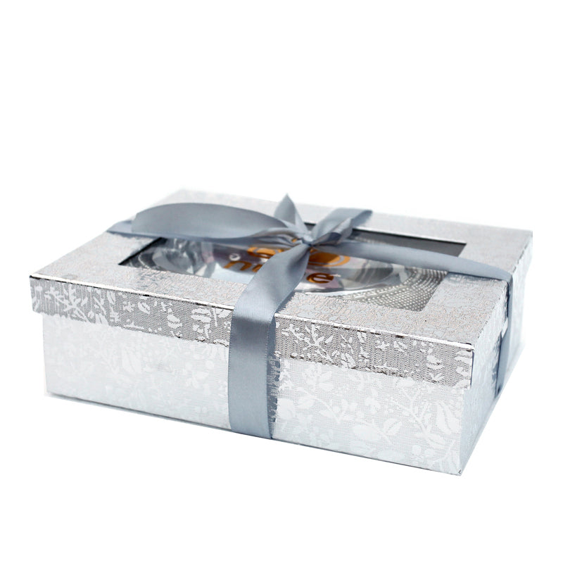 Ambrose Chrome Plated Crystal Embellished Ceramic Ashtray