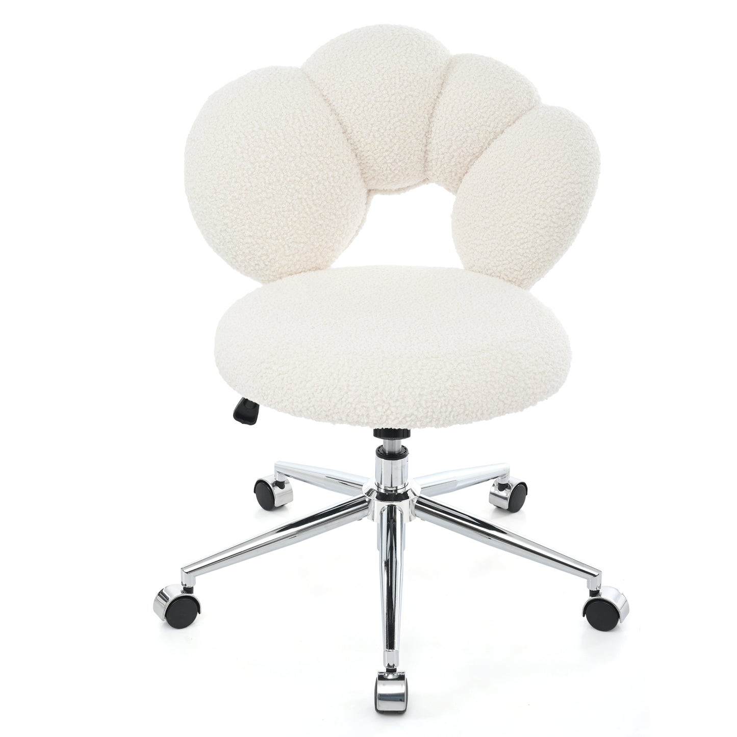 360°Swivel Height Adjustable,Swivel Chair,Teddy fabric,home office chair