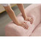105.5''Curved Sofa, Modern Minimalist Sofa, Cloud Couch Sofa 3-4 Seater Couch with 2 Pillows,Bedroom,  No Assembly Required, Point-shaped corduroy, (Anti-Wrinkle) Pink