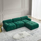 Modular Sectional Sofa, Button Tufted Designed and DIY Combination,L Shaped Couch with Reversible Ottoman, Green Velvet