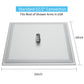 16 Inch Rain Shower Head, Square Ultra Thin 304 Stainless Steel High Pressure Shower Head,