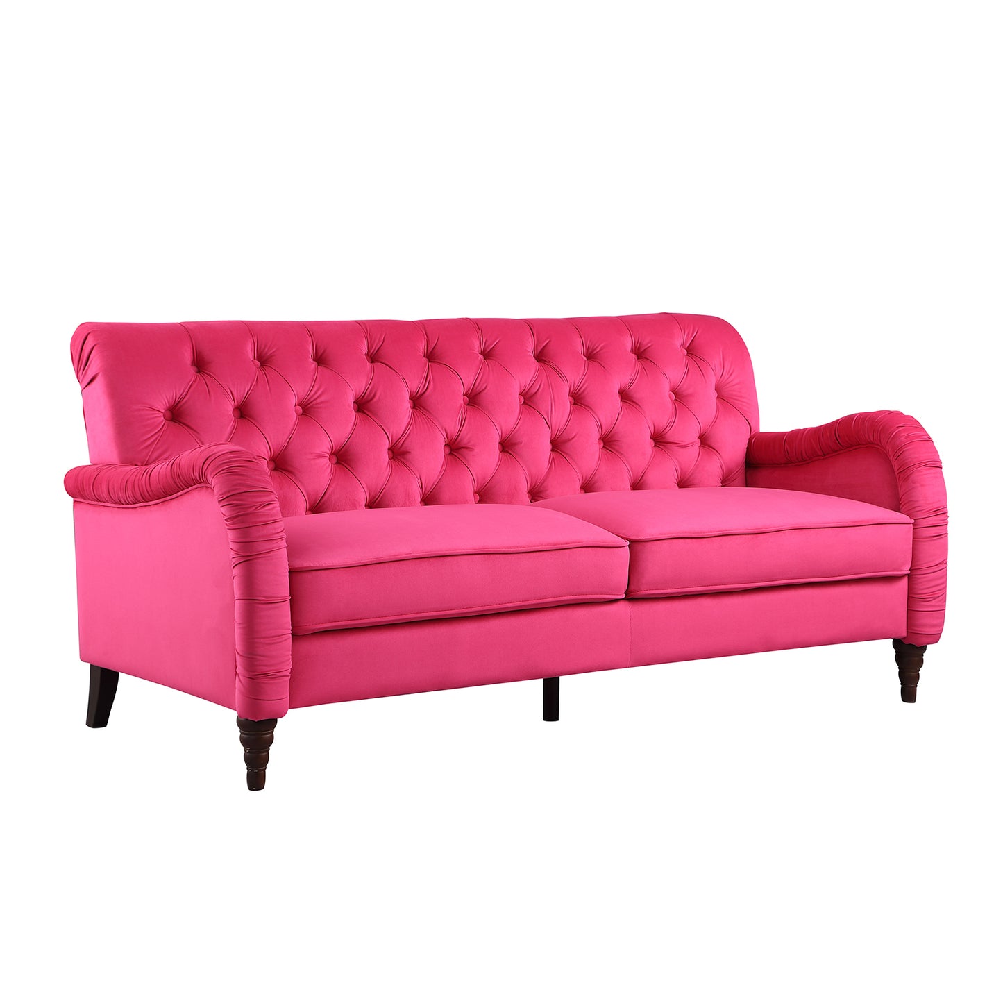 Rose Red  Chesterfield-3 Seater ,Modern Love Seat Sofa