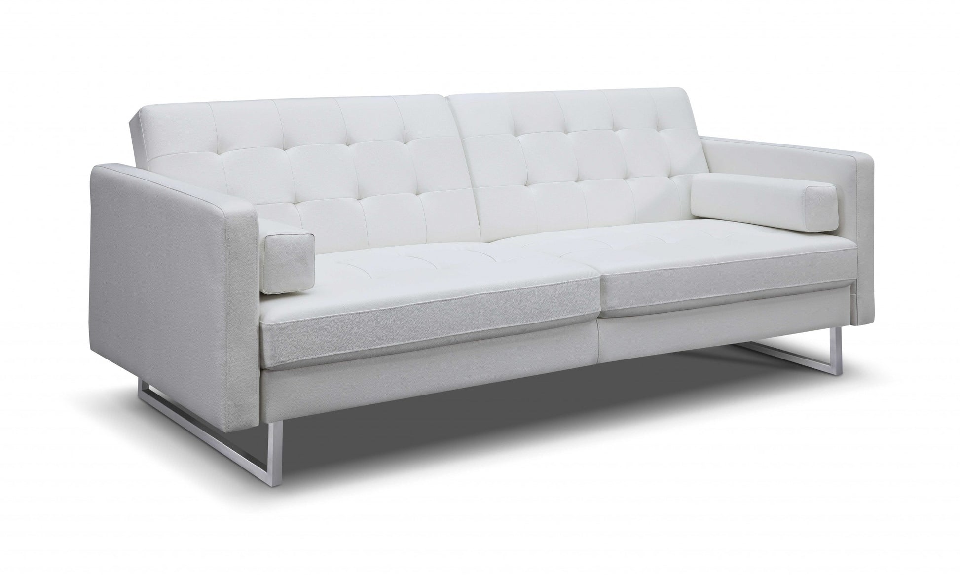 80 X 45 X 13 White Stainless Steel Sofa Bed-1