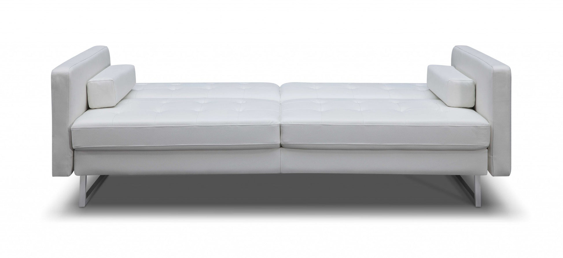 80 X 45 X 13 White Stainless Steel Sofa Bed-3