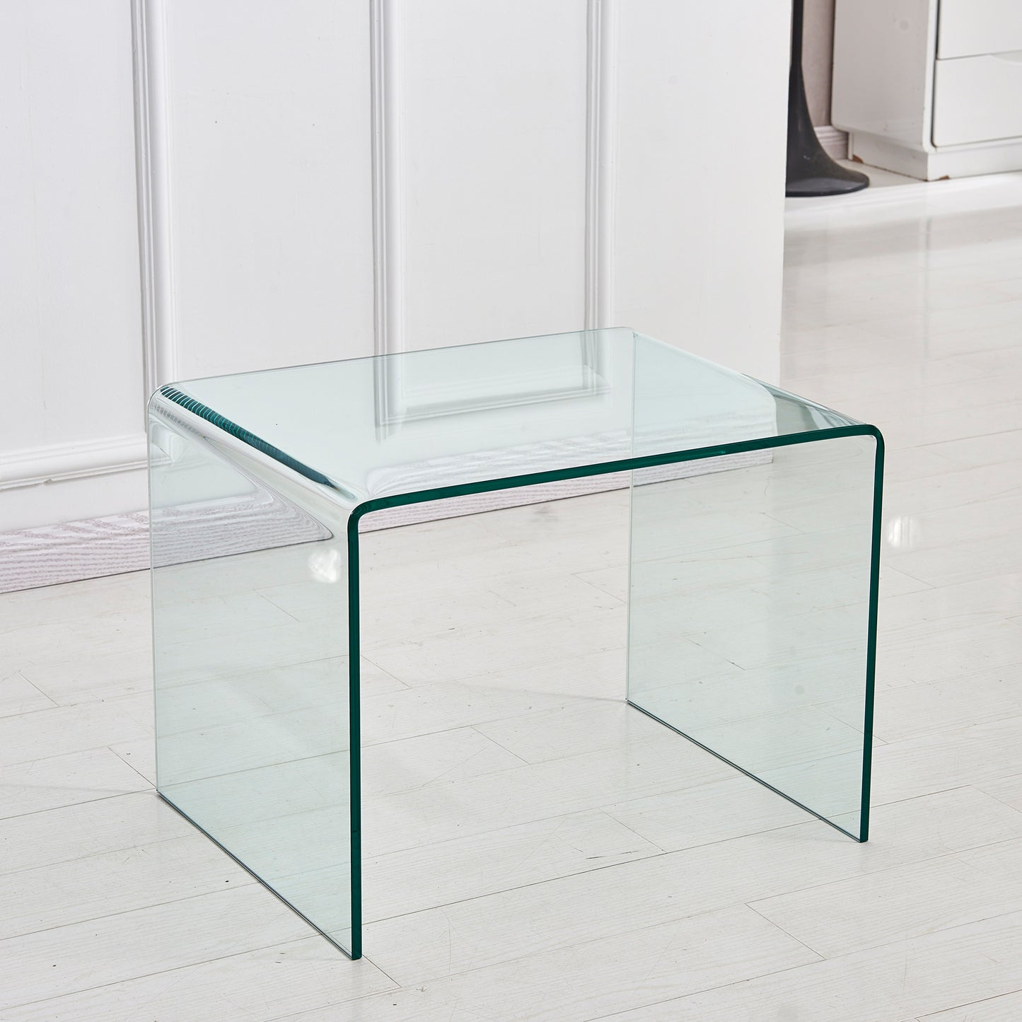 Tempered Trasparent Glass End Table Small Sofa Table