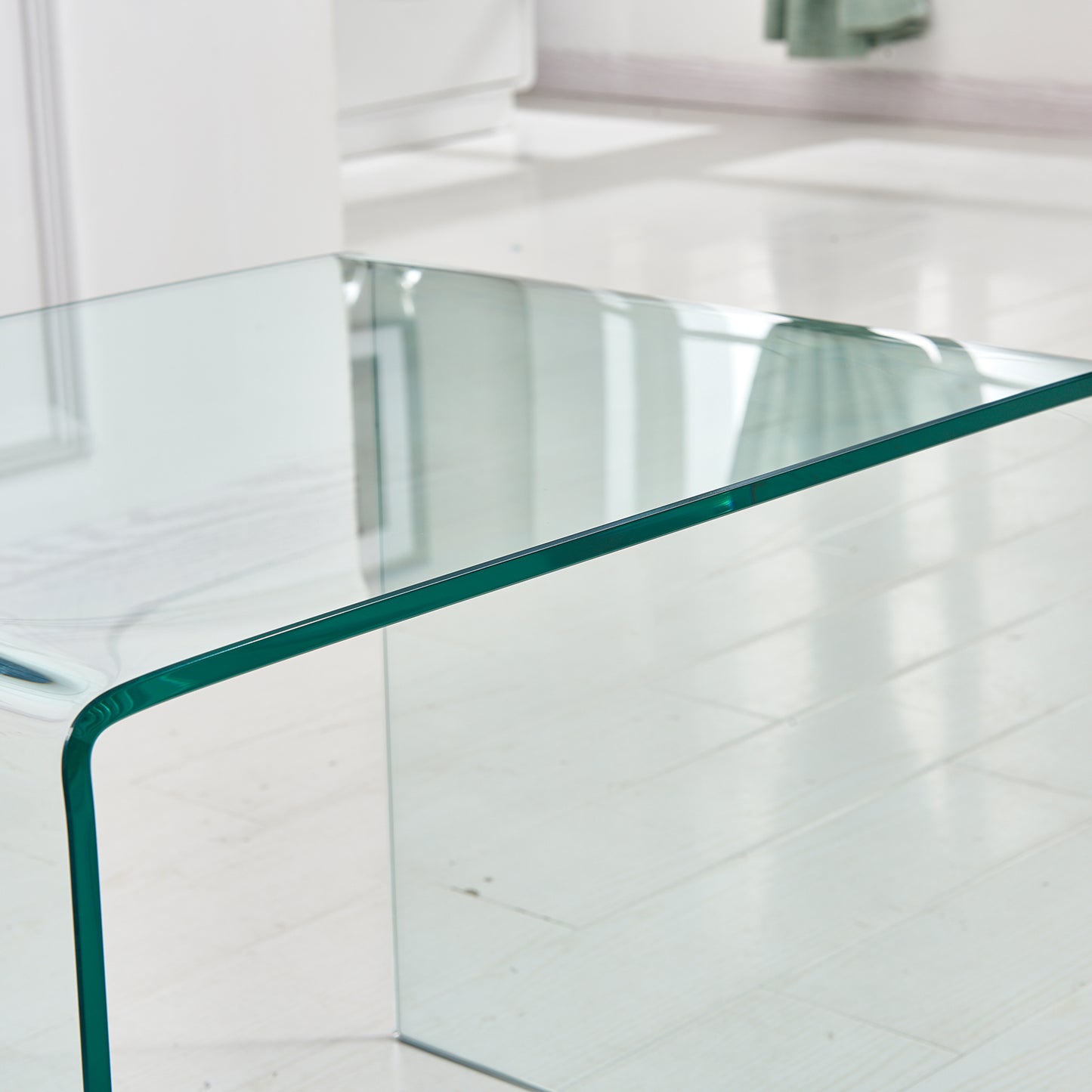 Tempered Trasparent Glass End Table Small Sofa Table