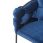 Blue Geo Velvet and Black Velvet Dining Chair-4