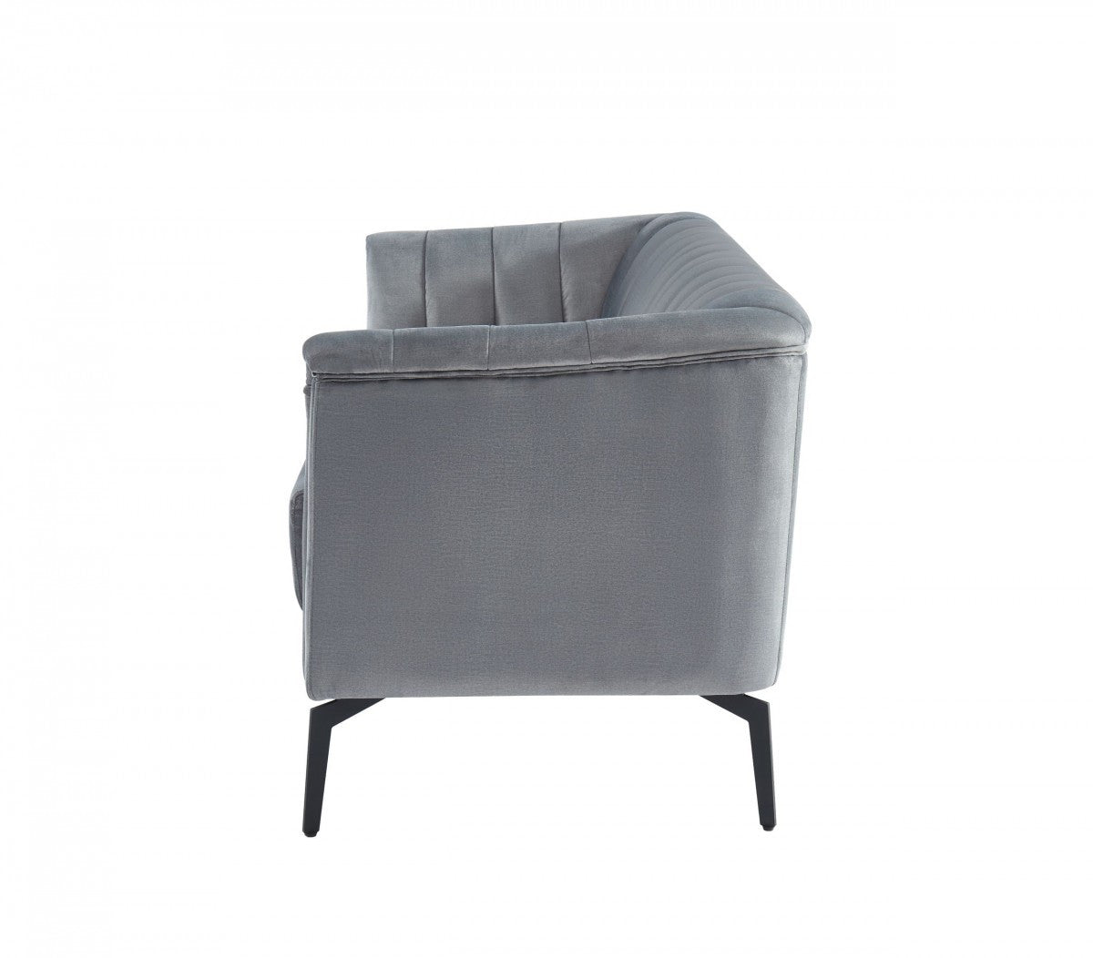 Urban 76" Grey Velvet Sofa With Tufted Back-2