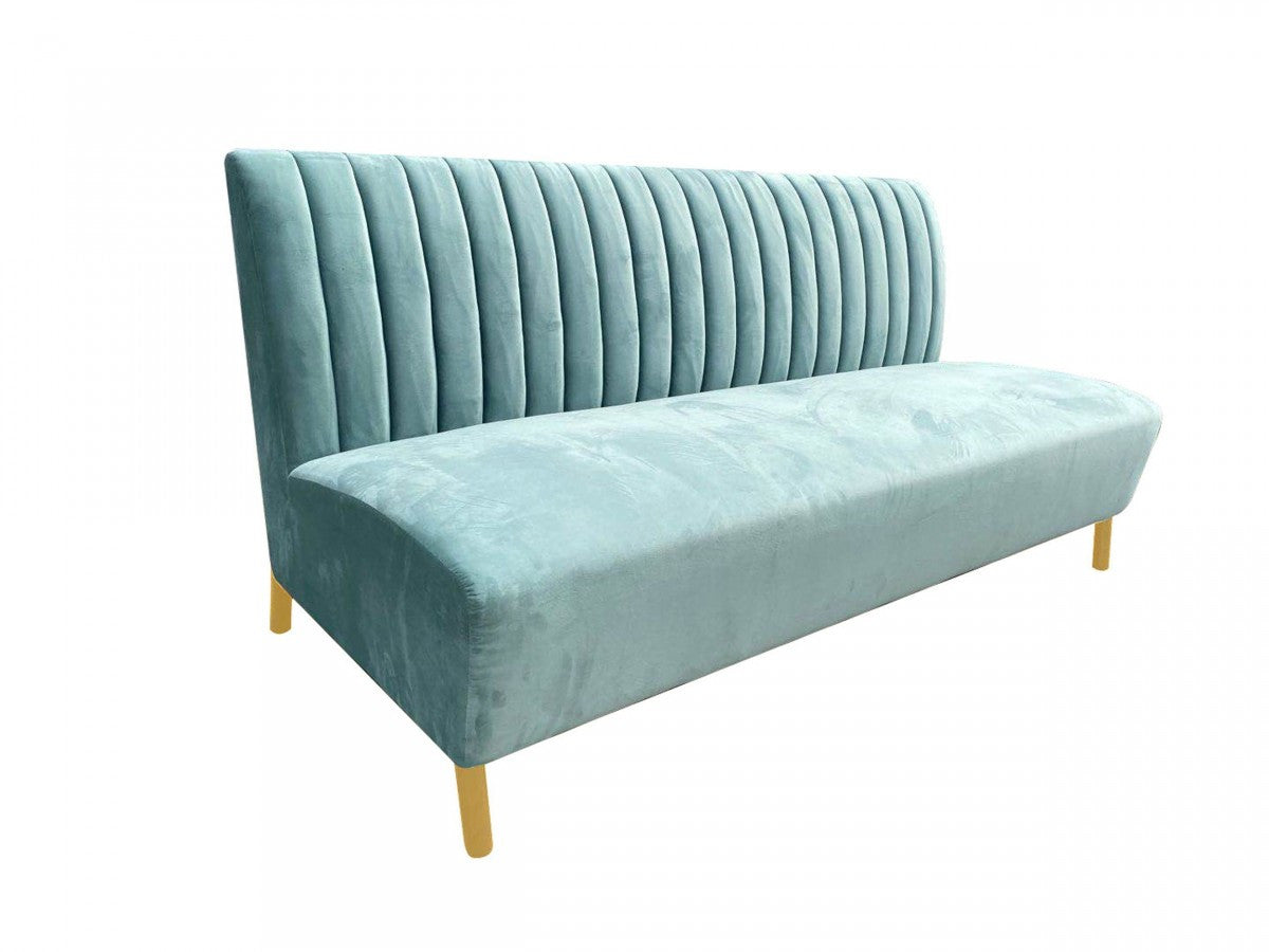 Stylish 71" Light Green Fabric And Gold Sofa-2