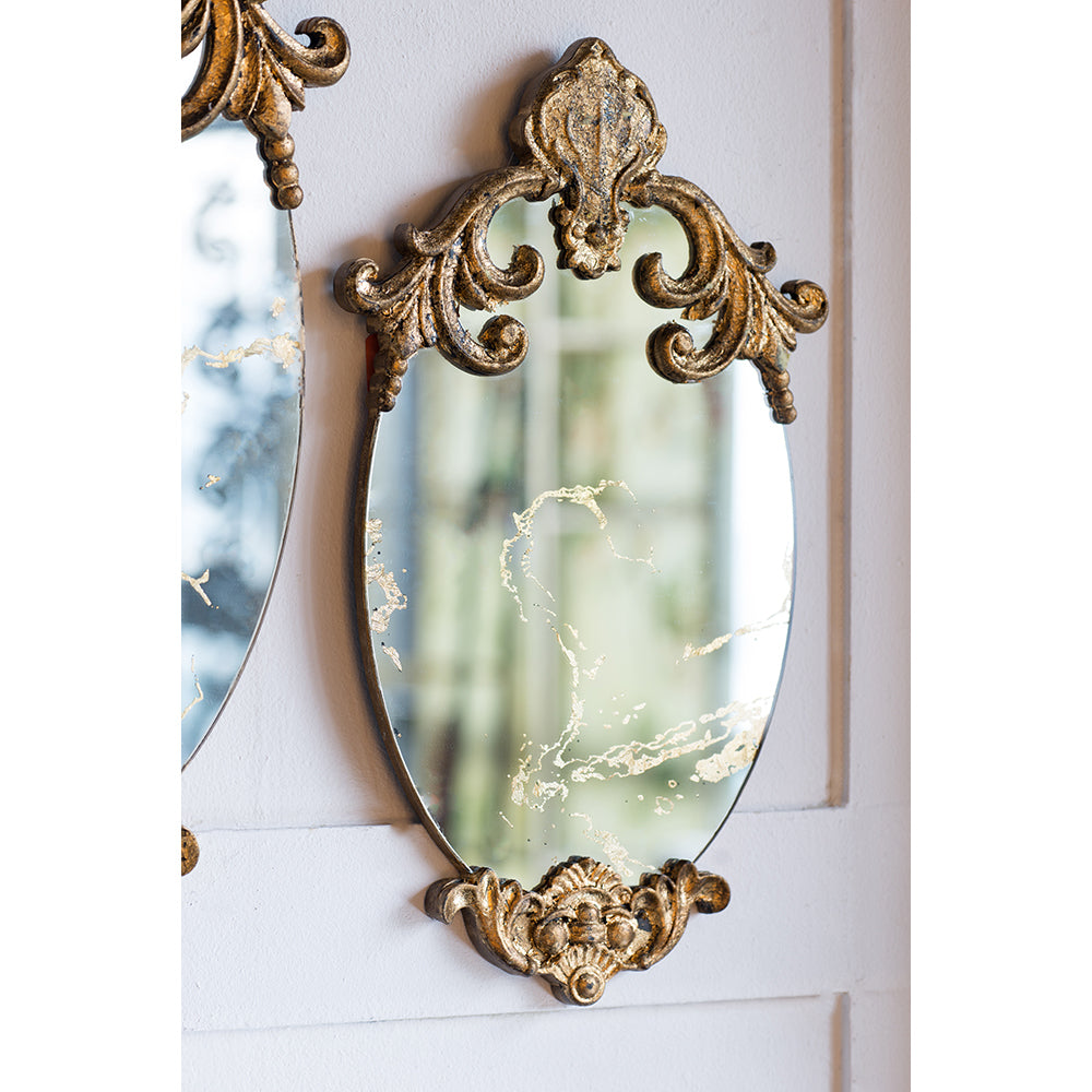 20" x 12" Decorative Oval Wall Mirror, Accent Mirror