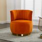 360 Degree Swivel Cuddle Barrel Accent Sofa Chairs, Round Armchairs with Wide Upholstered, Fluffy Velvet Fabric Chair