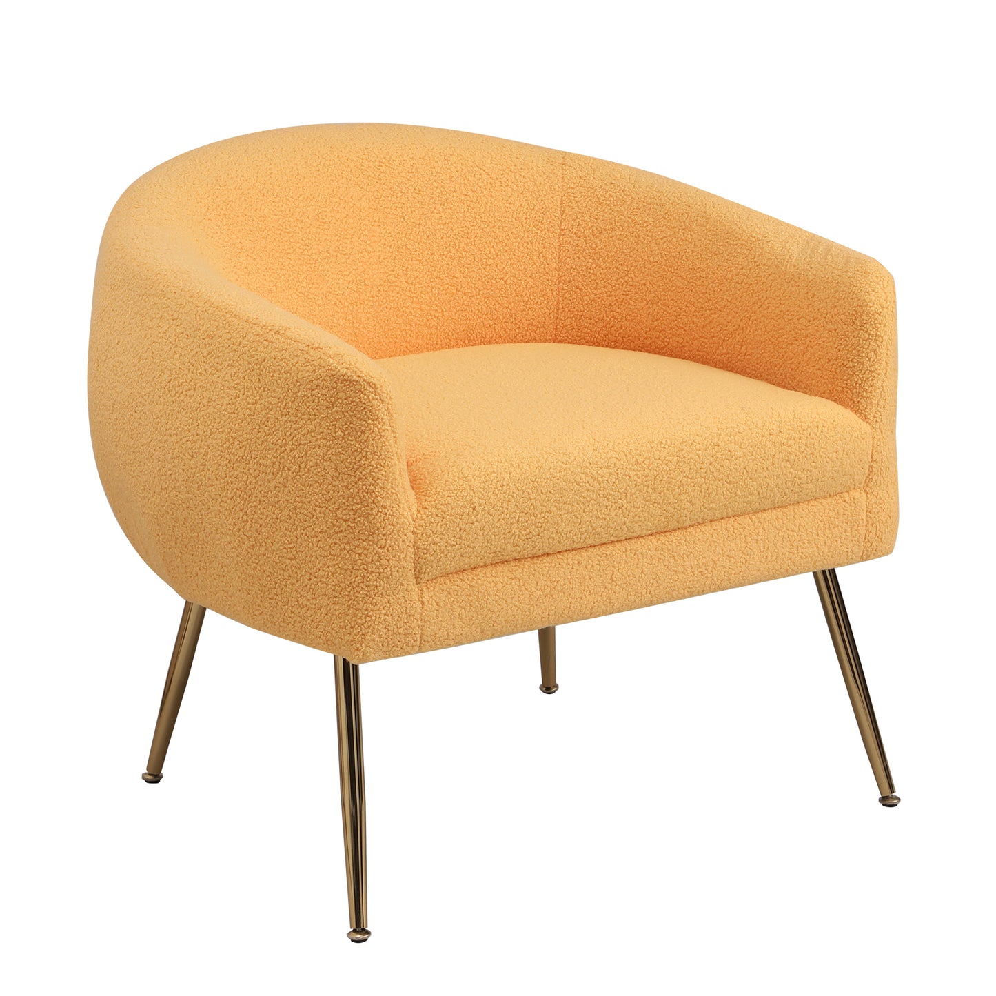 Accent Chair with Ottoman/Gold Legs